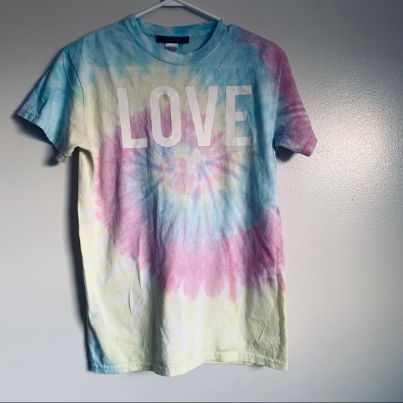 Multi coloured LOVE t shirt. Used once. Very comfy - Picture 2 of 2